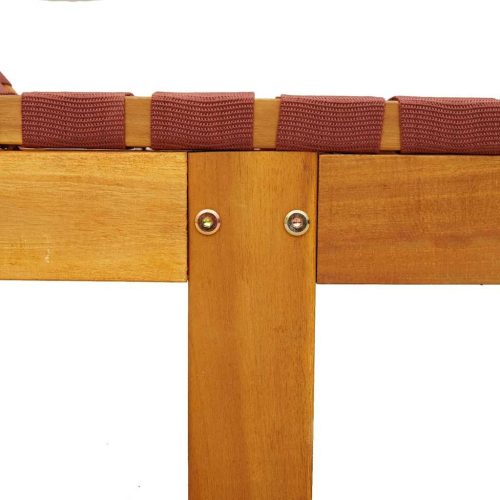  piros tömör akácfa és szövet napozóágy