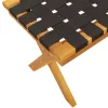  fekete tömör akácfa és szövet kerti pad