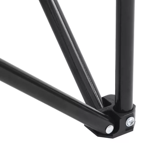  2 db fekete összecsukható kempingszék zsebbel