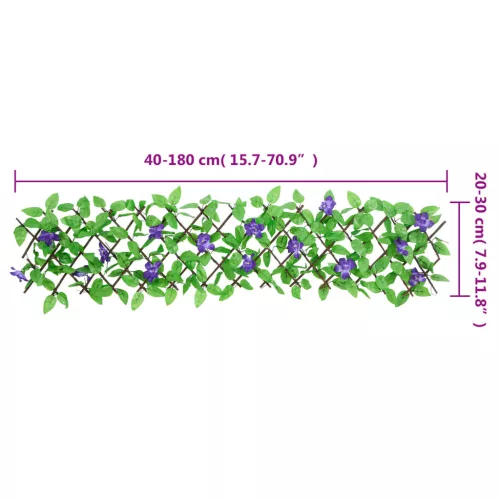  5 db zöld bővíthető műborostyán rács 180 x 20 cm
