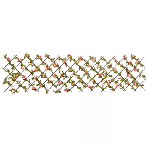  5db sötét rózsaszín bővíthető műborostyánrács 180 x 60 cm