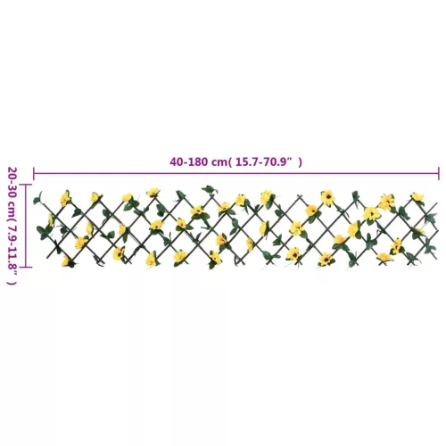  sárga bővíthető műborostyánrács 180 x 20 cm