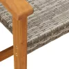  3 részes szürke polyrattan és akácfa bisztrószett