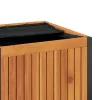  tömör akácfa és acél kültéri párnatartó láda 110x45x42/53 cm