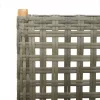  2 db szürke tömör akácfa és polyrattan kerti szék