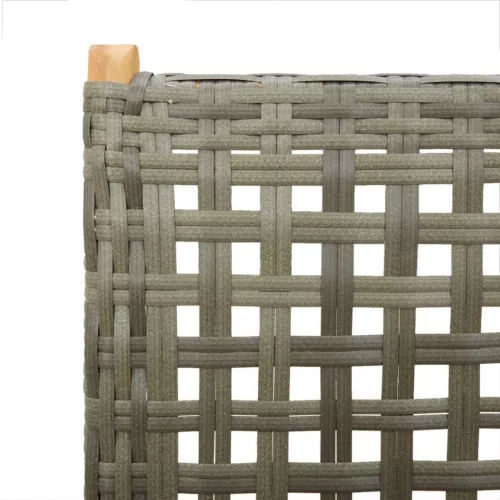  2 db szürke tömör akácfa és polyrattan kerti szék