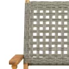  2 db szürke tömör akácfa és polyrattan kerti szék