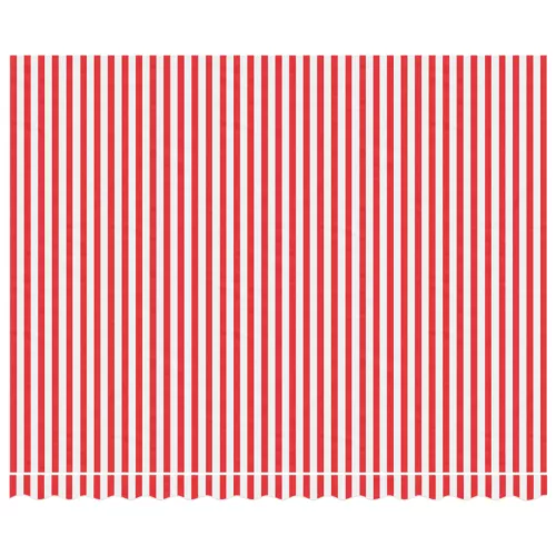  piros és fehér csíkos pótszövet napellenzőhöz 4x3 m