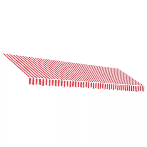  piros és fehér csíkos pótszövet napellenzőhöz 5x3 m