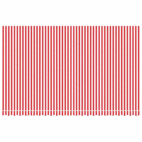  piros és fehér csíkos pótszövet napellenzőhöz 5x3 m