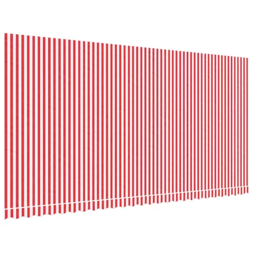  piros és fehér csíkos pótszövet napellenzőhöz 6x3 m