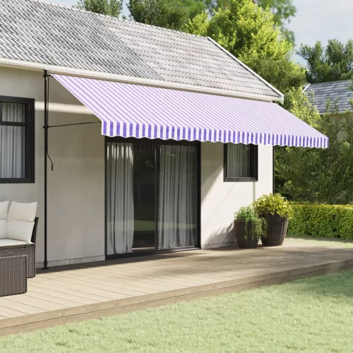  kék és fehér csíkos pótszövet napellenzőszegélyhez 5 m