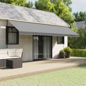    antracitszürke csíkos pótszövet napellenzőszegélyhez 6 m