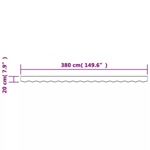  antracitszürke fehér csíkos pótszövet napellenzőszegélyhez 4 m