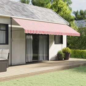    piros és fehér csíkos pótszövet napellenzőszegélyhez 5 m