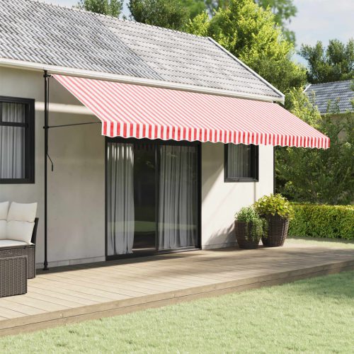  piros és fehér csíkos pótszövet napellenzőszegélyhez 5 m