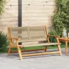  Kertipad Bézs 76x122x73 cm Tömör akácfa