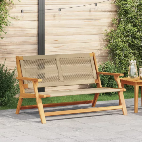  Kertipad Bézs 76x122x73 cm Tömör akácfa