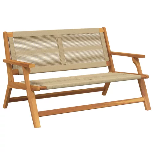  Kertipad Bézs 76x122x73 cm Tömör akácfa