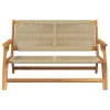  Kertipad Bézs 76x122x73 cm Tömör akácfa