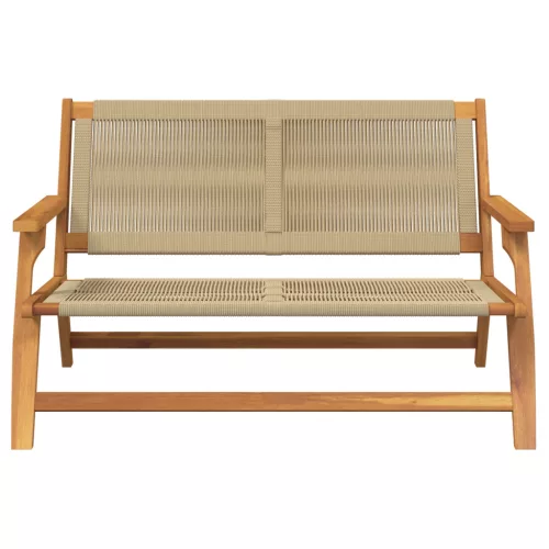  Kertipad Bézs 76x122x73 cm Tömör akácfa