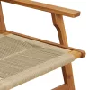  Kertipad Bézs 76x122x73 cm Tömör akácfa