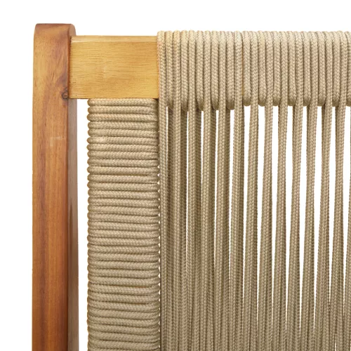  Kertipad Bézs 76x122x73 cm Tömör akácfa