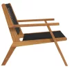 Kerti bútor 2 pcs Fekete 67 x 78 x 73 cm Tömör Akácfa