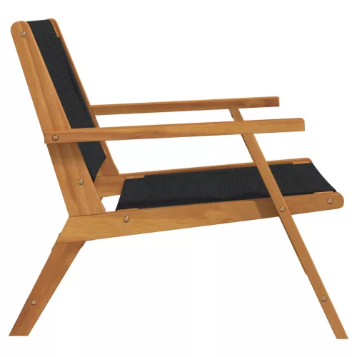  Kerti székek 2 db Fekete 67x77x73 cm Tömör akácfából