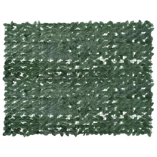  sötétzöld leveles erkélyparaván 200 x 150 cm
