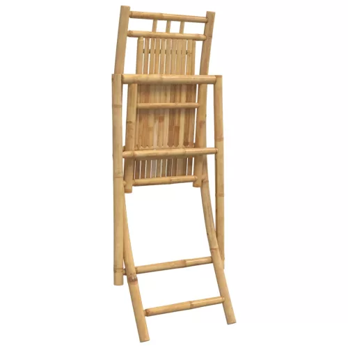  2 db összecsukható bambusz kerti szék 46 x 66 x 99 cm
