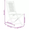  2 db összecsukható bambusz kerti szék 46 x 66 x 99 cm