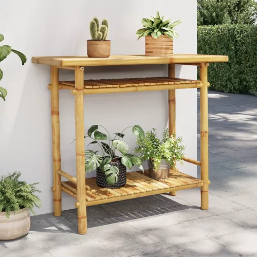  bambusz konzolasztal 90 x 37 x 75 cm
