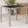  világosszürke polyrattan üveglapos kerti asztal 90 x 90 x 75 cm