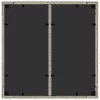  világosszürke polyrattan üveglapos kerti asztal 90 x 90 x 75 cm