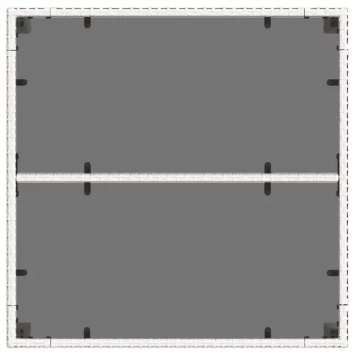  fehér polyrattan üveglapos kerti asztal 90 x 90 x 75 cm