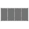  fehér polyrattan üveglapos kerti asztal 190 x 90 x 75 cm