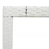  fehér polyrattan üveglapos kerti asztal 190 x 90 x 75 cm