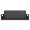  fekete polyrattan hintapad 109 x 62 x 40 cm