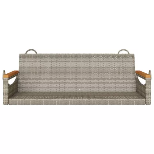  szürke polyrattan hintapad 109 x 62 x 40 cm