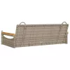  szürke polyrattan hintapad 109 x 62 x 40 cm