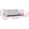  szürke polyrattan hintapad 109 x 62 x 40 cm