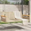  bézs polyrattan hintapad 109 x 62 x 40 cm