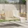  bézs polyrattan hintapad 109 x 62 x 40 cm