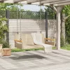  bézs polyrattan hintapad 109 x 62 x 40 cm