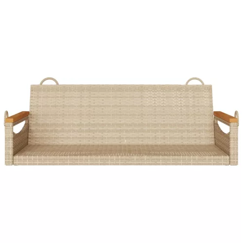  bézs polyrattan hintapad 109 x 62 x 40 cm
