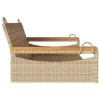  bézs polyrattan hintapad 109 x 62 x 40 cm