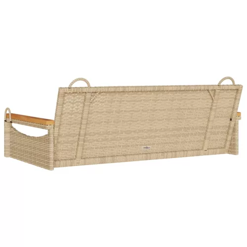  bézs polyrattan hintapad 109 x 62 x 40 cm