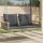  szürke polyrattan hintapad párnákkal 109 x 62 x 40 cm