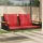 barna polyrattan hintapad párnákkal 109 x 62 x 40 cm